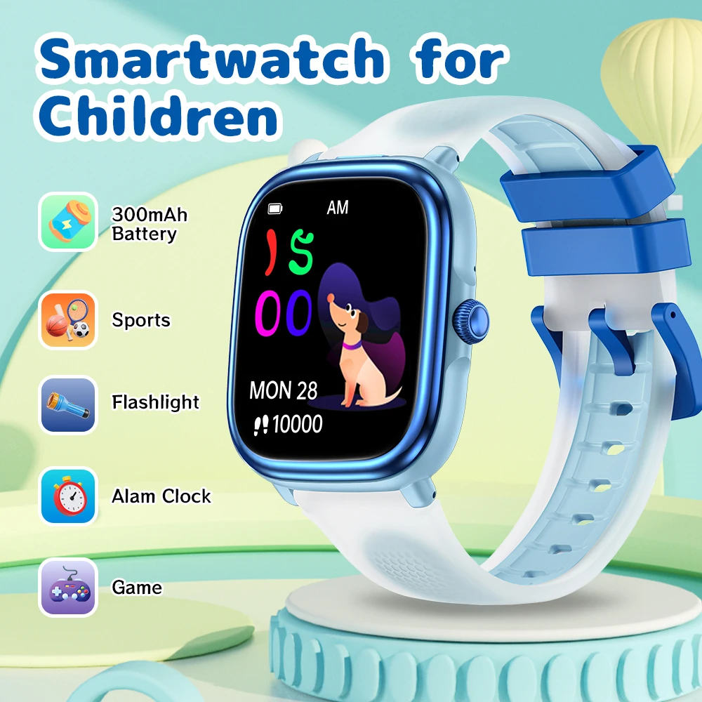 

2026 Kids Smart Watch with Heart Rate Monitor, MP3 Player, Games, Flashlight, Stories & Alarm Clock for Children