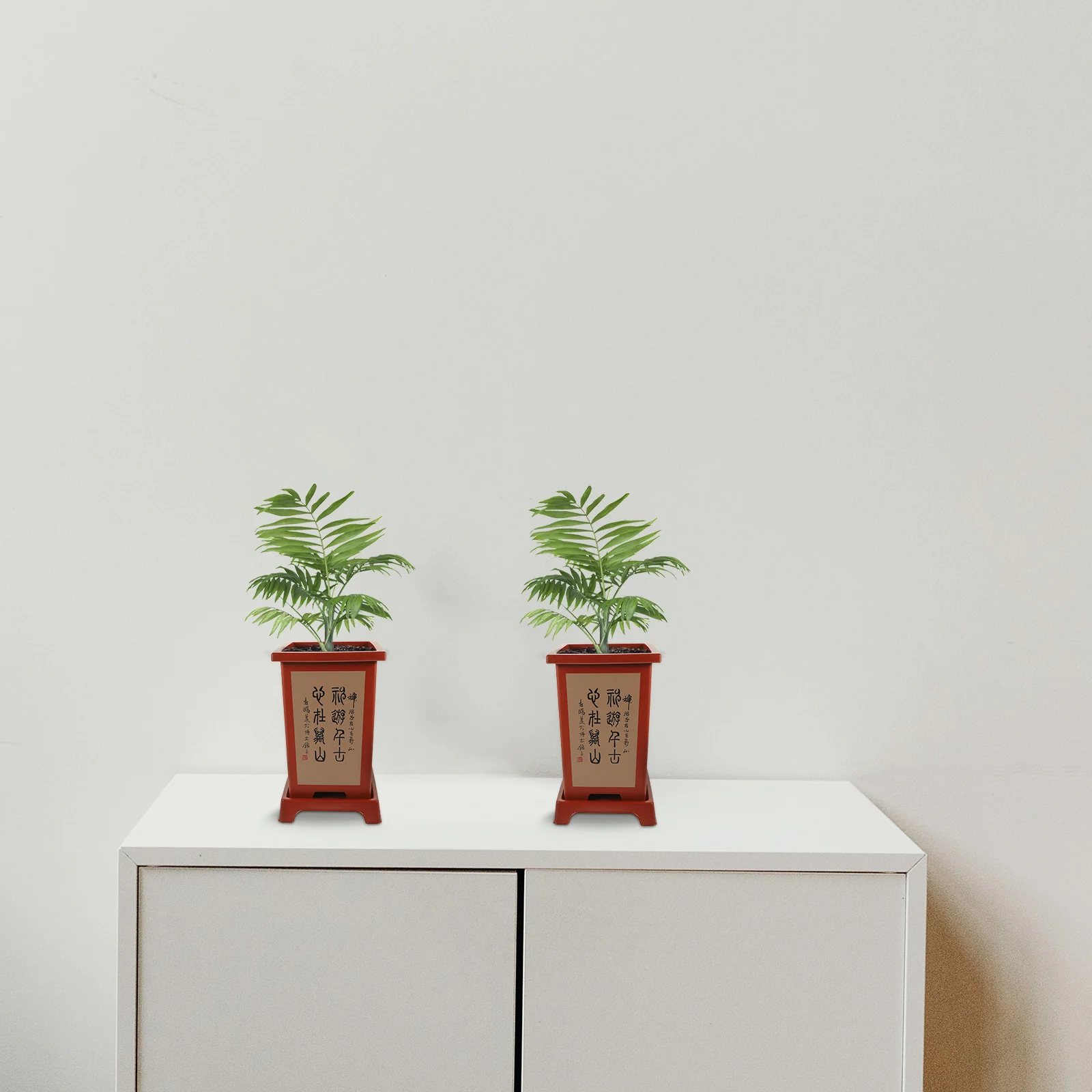 

Plastic Orchid Planter Pot Indoor Planters Breathable Flower Pots with Base Saucer Stylish Home Decor Gift Orchid Pot