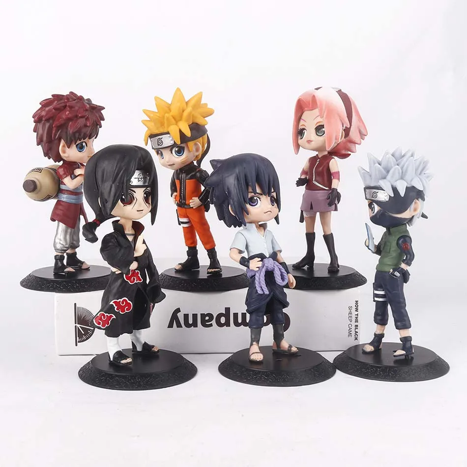 

6pcs-set Anime Naruto Figures Sakura Action Uchiha Gaara Kakashi PVC Model Figurines For Decoration Collection Gift Toys 15cm