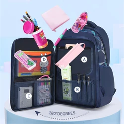 Refrigerator style side zipper Schoolbag Boys Primary student Backpack girl Waterproof Children bookbags kids Orthopedic Bagpack