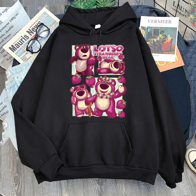 Kawaii Anime Cartoon Disney Cars Mickey Couple Hooded Women's Autumn/Winter Coat Pullovers Casual Simple Sweatshirt Tops