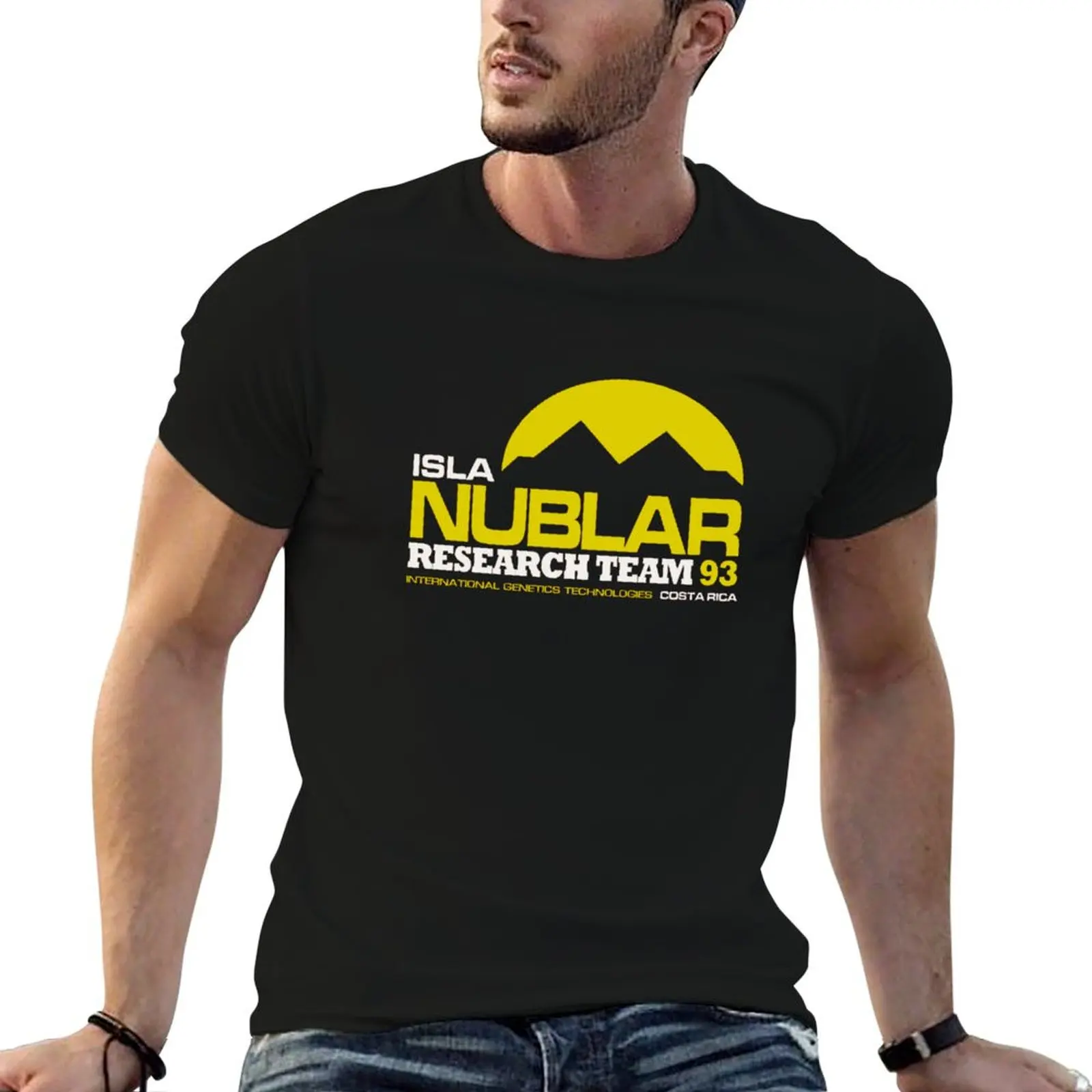

ISLA NUBLAR RESEARCH FACILITY T-Shirt man t shirt designer t shirts for man graphic vintage man t shirt summer T-Shirt