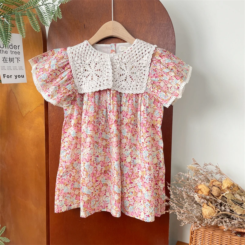 

Summer Dresses For Girls Sweet Flower Girl Dress Hand-embroidered Princess Dress For Girls Kids Clothes Girl Vestidos 2-10 Years