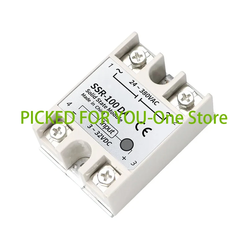 

10 PCS SSR-100DA Single-phase Solid State Relay 100A DC Control