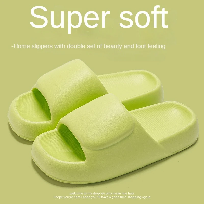 Men Women Cloud Cushion Cute Slides EVA Pillow Slippers Non-Slip Shower Shoes Sandals Open Toe Bathroom Spa Gym Home Soft Comfy