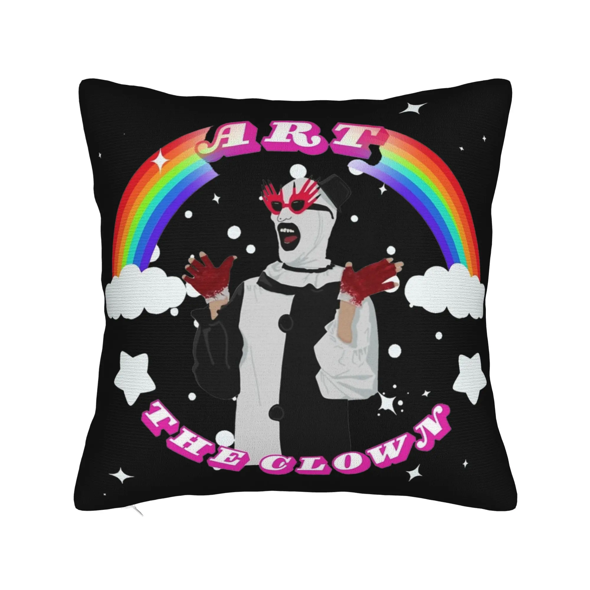 Art The Clown Terrifier Pillowcase Printed Cushion Cover Decorative Halloween Pillow Case Cover Home Zipper