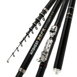 Telescopic Portable Rotary Rocky Fishing As2.7M,3.6M,4.5M,5.4M,6.3M Fishing Rod Travel Sea Boat Rock Fishing Rod Carp Rod