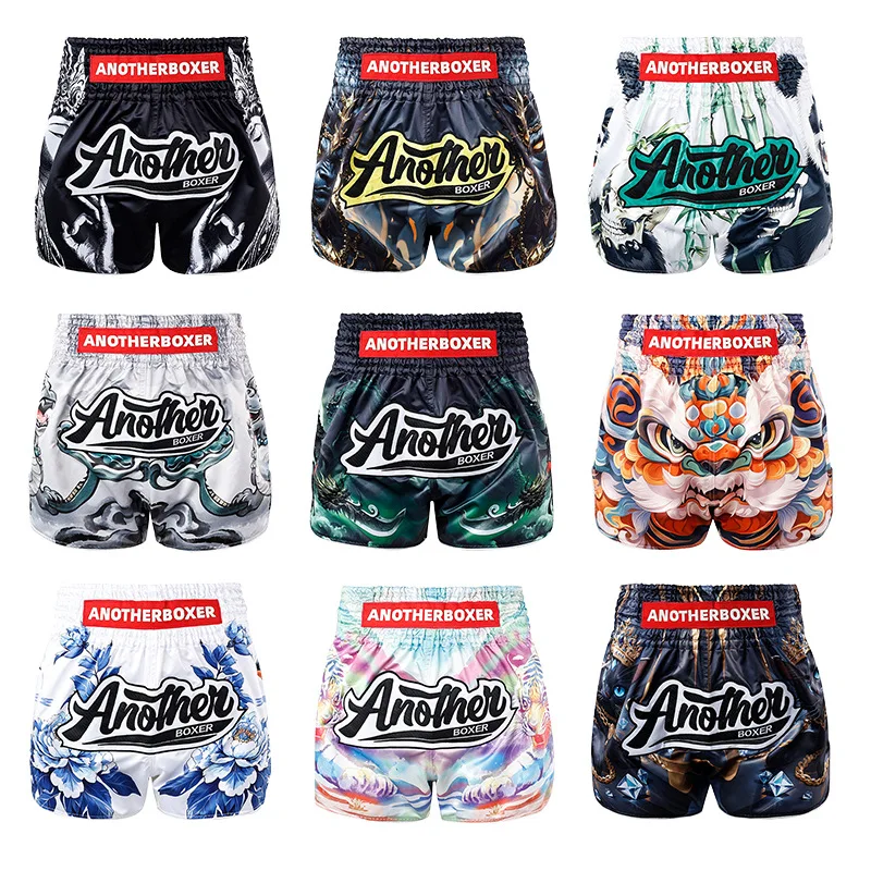 2026 Multi-color Boxing Shorts Thai Boxing Competition Training Sanda Clothing European Size Pants