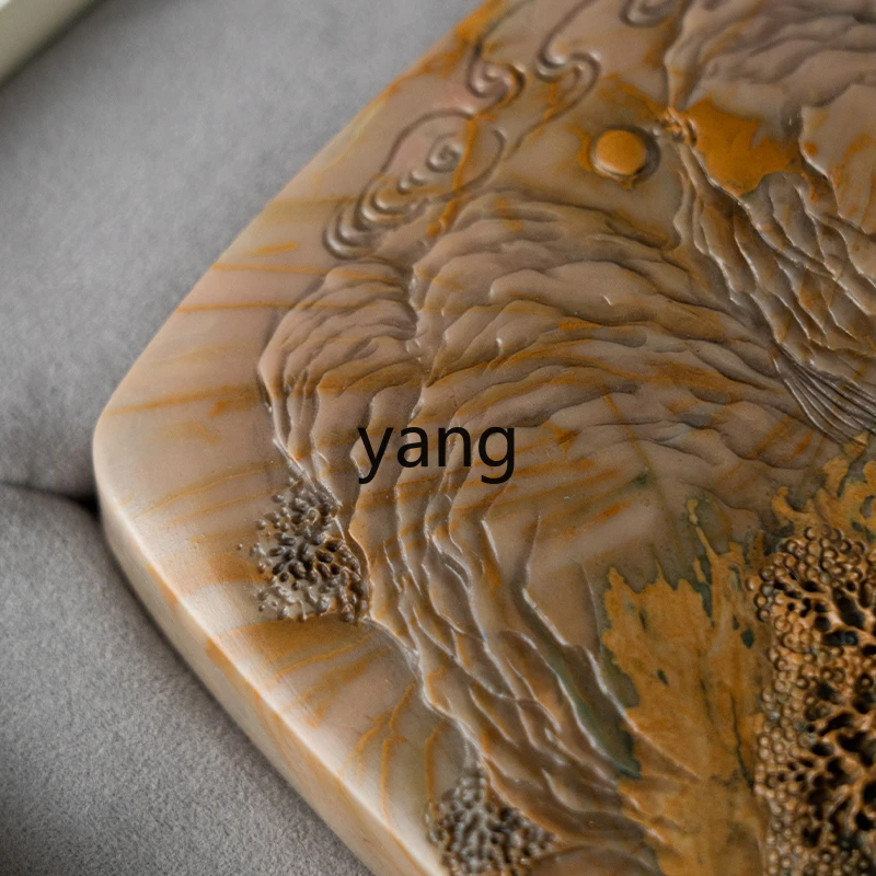 

CX Square Inkable Rough Stone Master Handmade High-end Study Four Treasures Boutique Inkstone