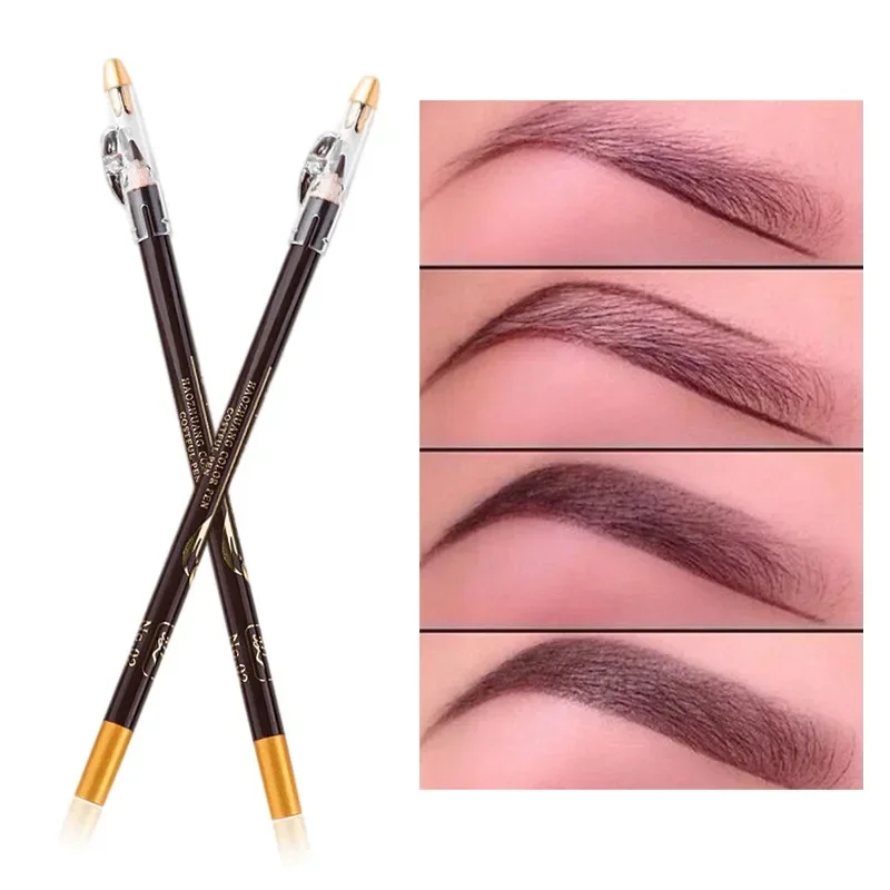 Eyebrow Pencil Available Eyebrow Pencil Shadows Cosmetics Natural Long Lasting Tint Microblading Wooden Eyebrow Pen 1pcs