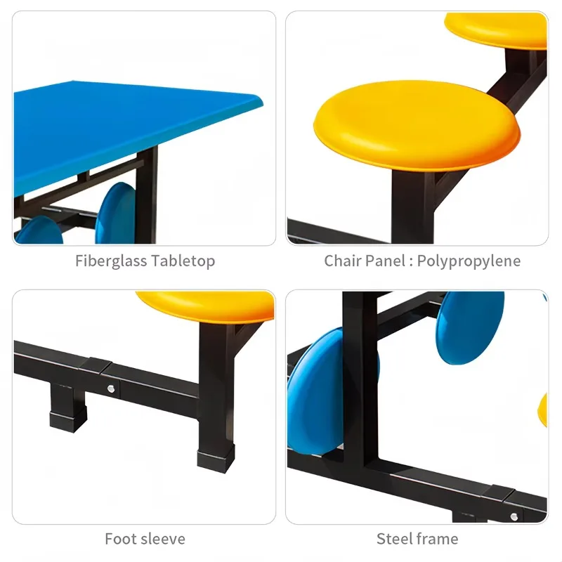 Fiberglass Reinforced Plastic Dining Table and Chair Set