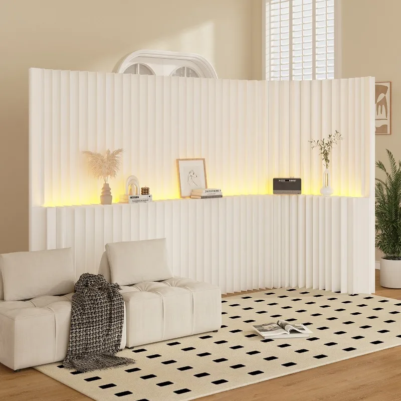 Lighted Partition Screen, Modern Simple Room Separator for Entryway & Workplace