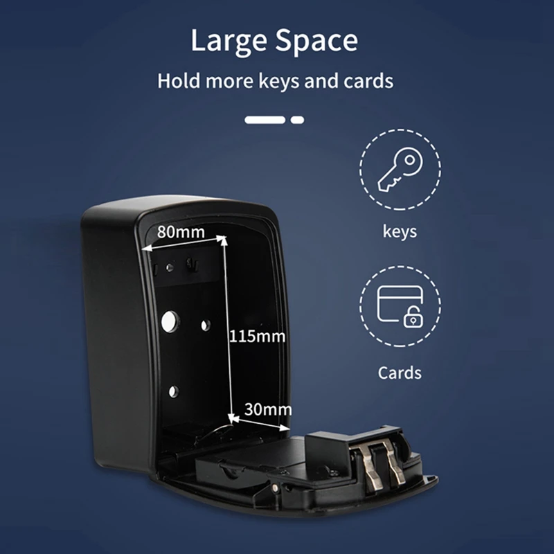 TUYA สมาร์ทคีย์กล่องบลูทูธกล่องเก็บล็อค Smart Life App Wall Mount Security Anti-Theft Lockbox