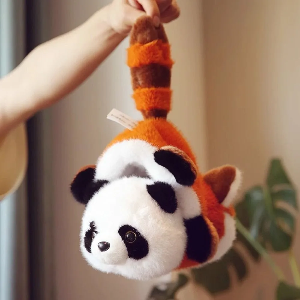 

Cute Flippable Plush Panda to Raccoon Reversible Stuffed Animals Soft Doll Fluffy Red Panda Pillow Kids Baby Birthday Gift