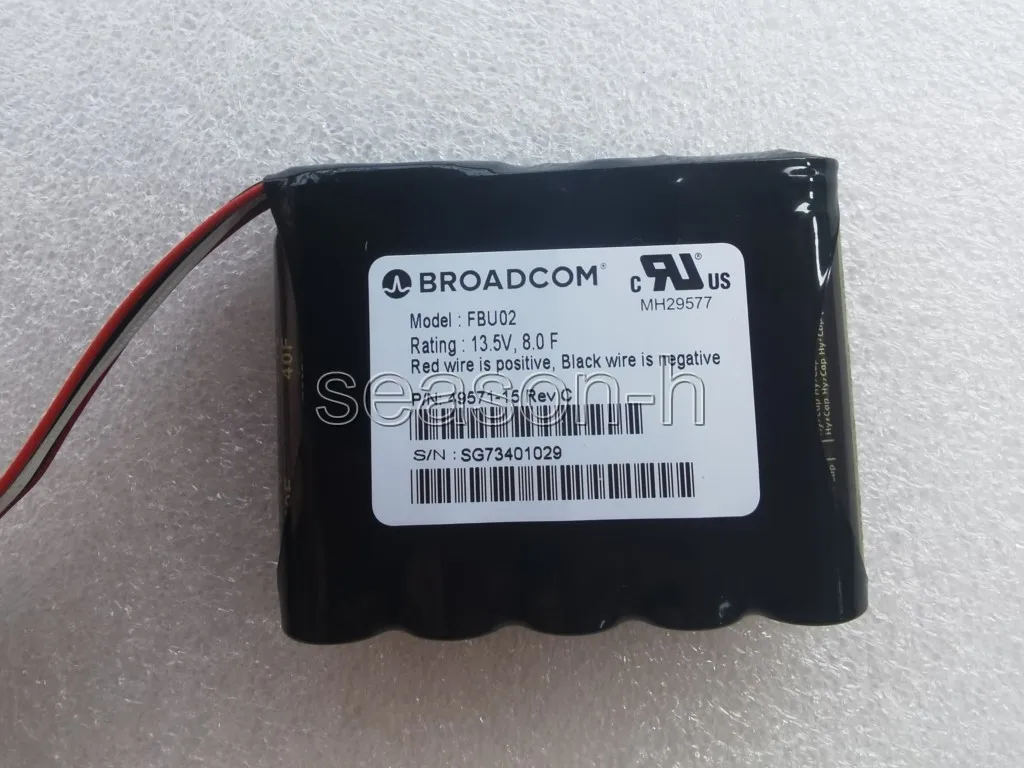 Módulo de Backup de Bateria de Ram Cache para Broadcom, 49571-15, Rev C, 13.5V, 6.4F