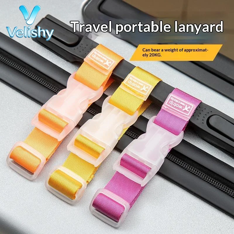 Adjustable Nylon Luggage Hanging Straps Heavy Load Bearing Portable Security Baggage Belt for Backpack Travel Suitcase Fixing