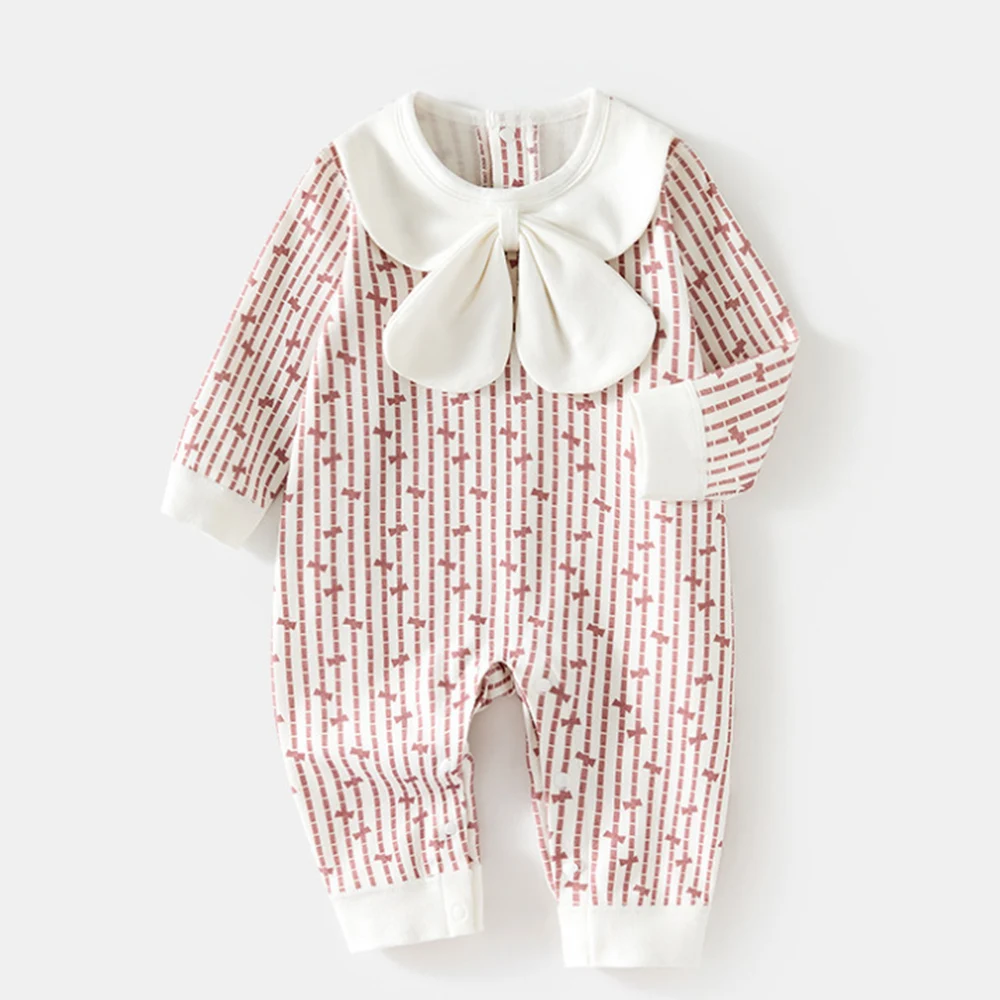 

Thanksgiving Baby Girl Romper Long Sleeve 100% Cotton Spring Autumn Infant Boutique Clothing Christmas Baby Jumpsuit