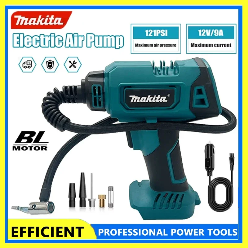 

Makita Cordless Portable Electric Air Pump 12V Rechargeable Handheld Air Compressor For Cars For Makita 18V Battery