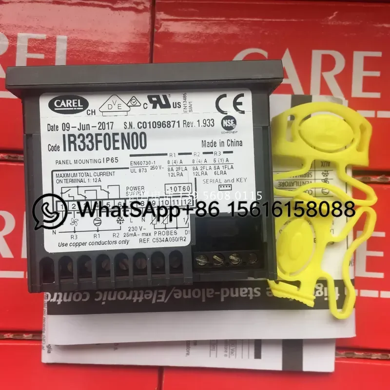 CAREL IR33F0EN00 IR33FOENOO Digital Temperature Controller Thermostat for Refrigeration Cold Room HVAC Control Panel