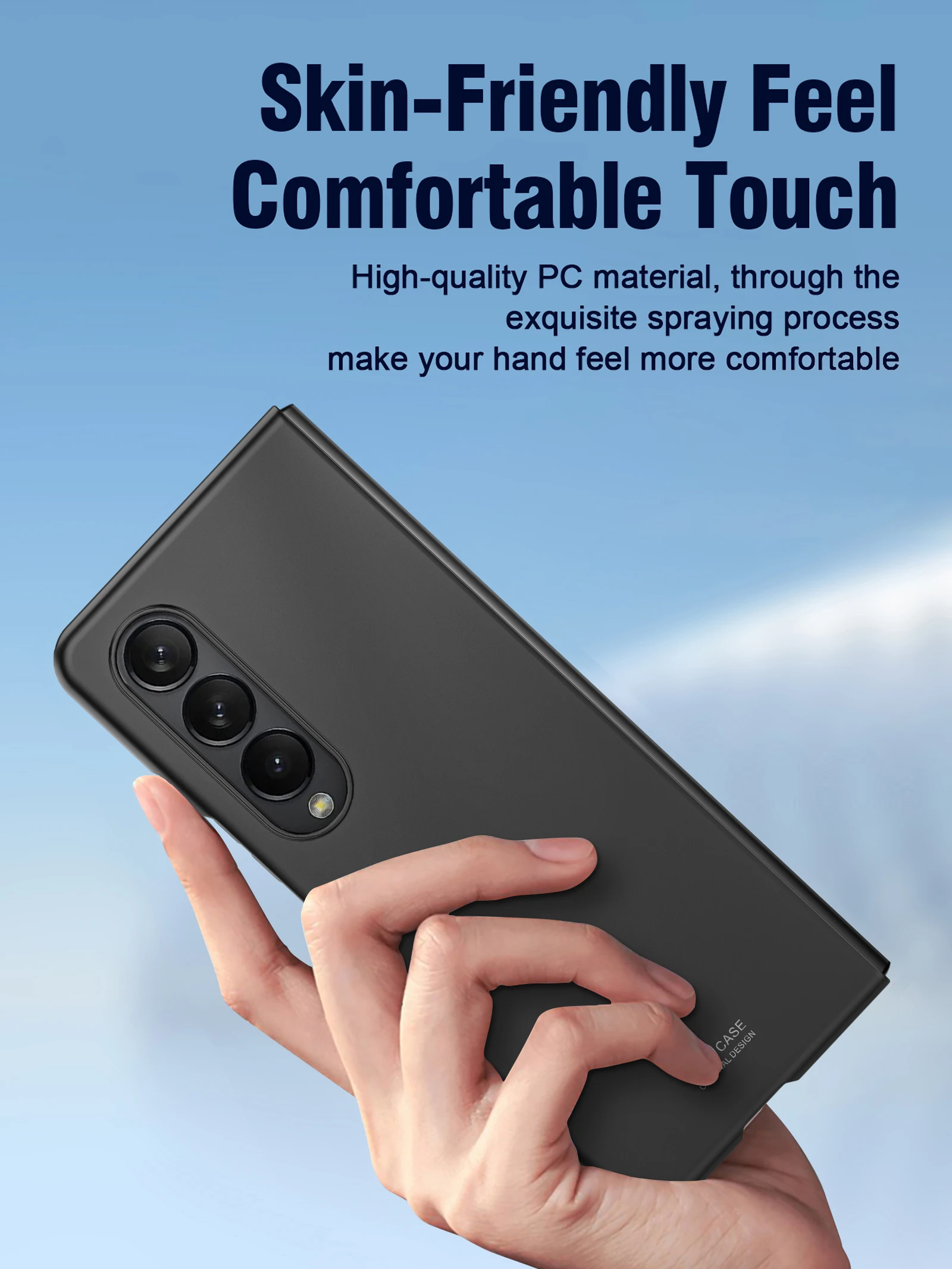 Für Samsung Galaxy Z Fold 4, luxuriös, ultradünn, hautfreundlich, matt, faltbar, stoßfest, Schutz, PC-Hartschale, Zubehör – Detail 4