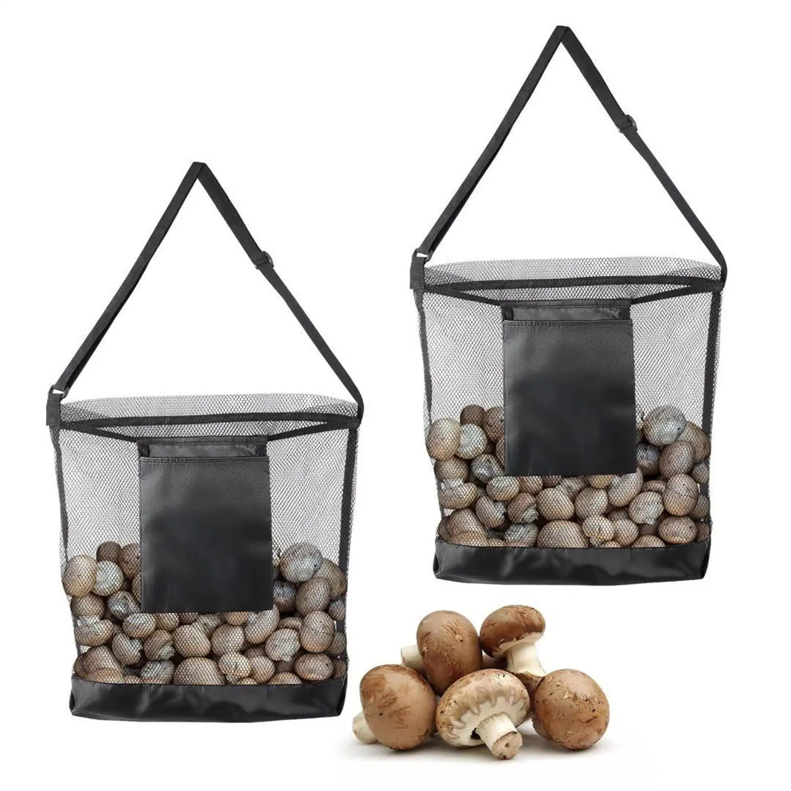 Outdoor Orchard Net Bag Mushroom Picking Bag Large Capacity Foldable Picking Bag Organization Storage Bags Home Storage