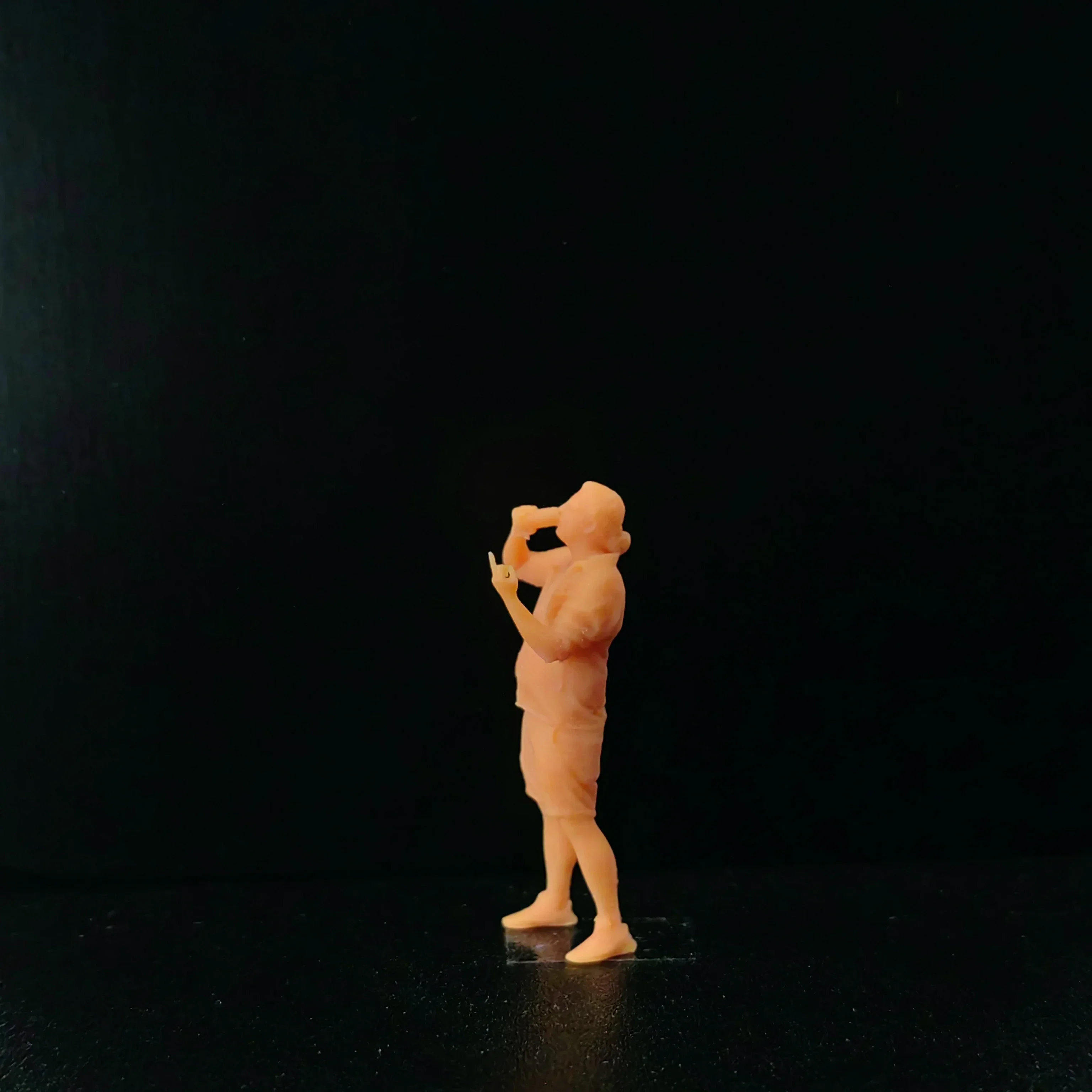

1/87 1/64 масштабная модель 1/43 из смолы, стоячий средний палец, мужская, неоцветная миниатюрная диорама, ручная роспись