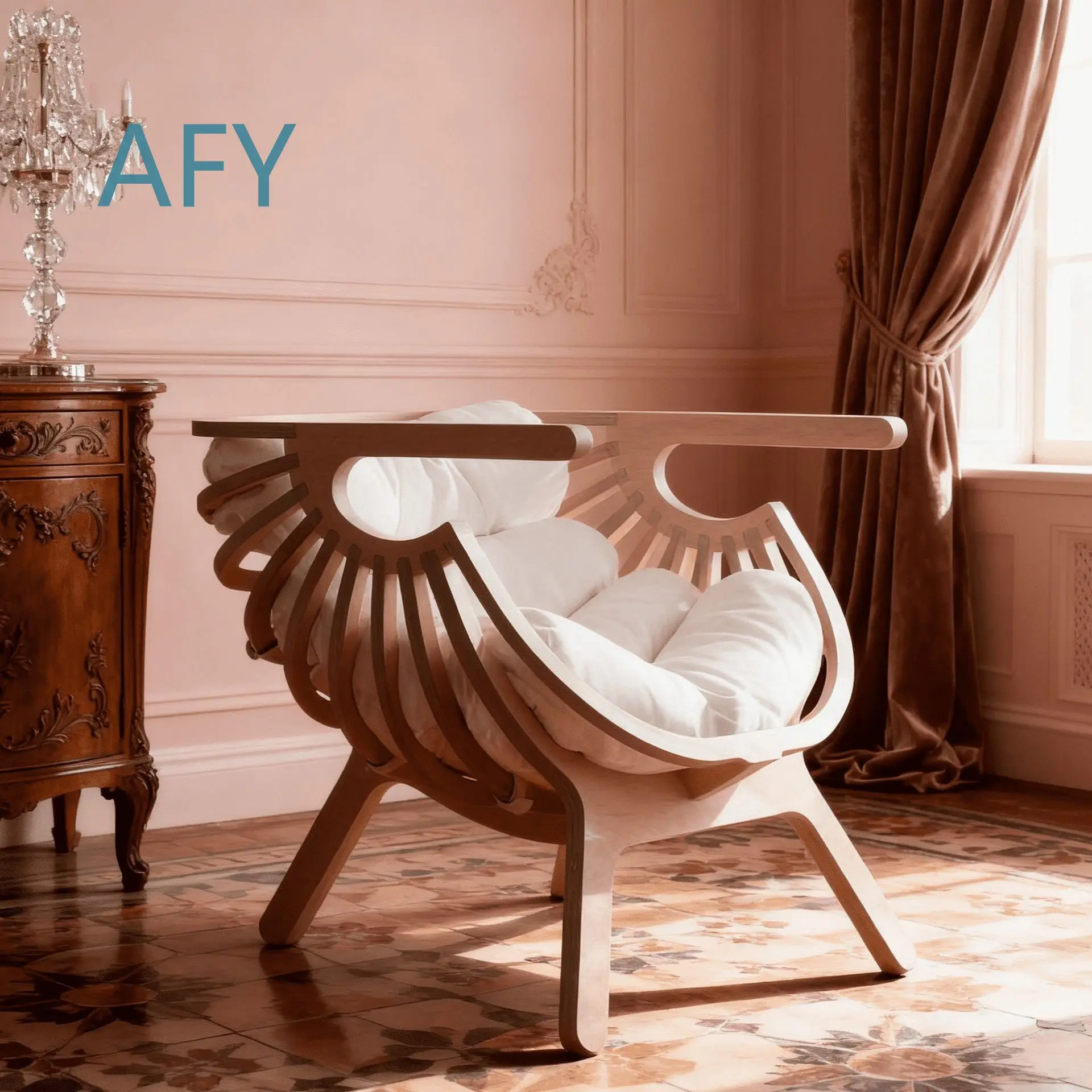 Italian Style Modern Minimalist Lounge Chair for Living Room Bedroom Office Decorative Single Seater Sofa Chair Shell Chair