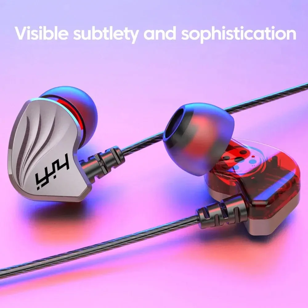 T2000 Waterproof Sports Binaural Wired Headset HIFI Metal Bass Earbud Headphone Sport Stereo Sound Noise Reduction Headset