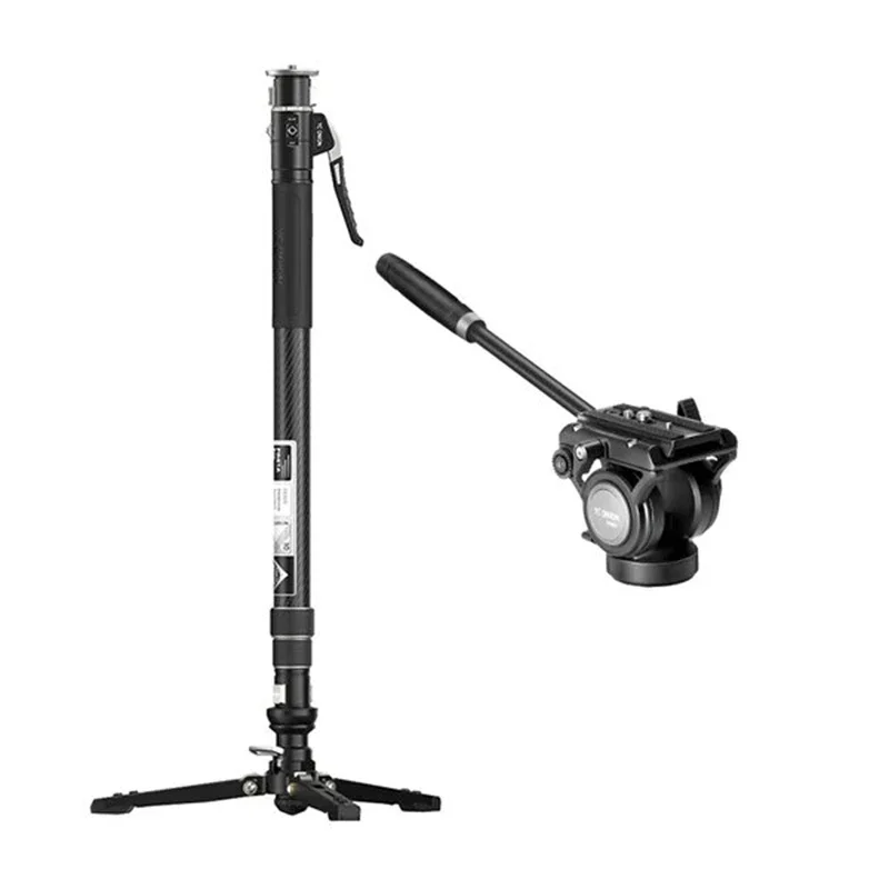 Yc cebola pineta pro fotografia fibra de carbono monopé pedal base leve viagem monopé placa liberação rápida carga máxima 11lb/5kg