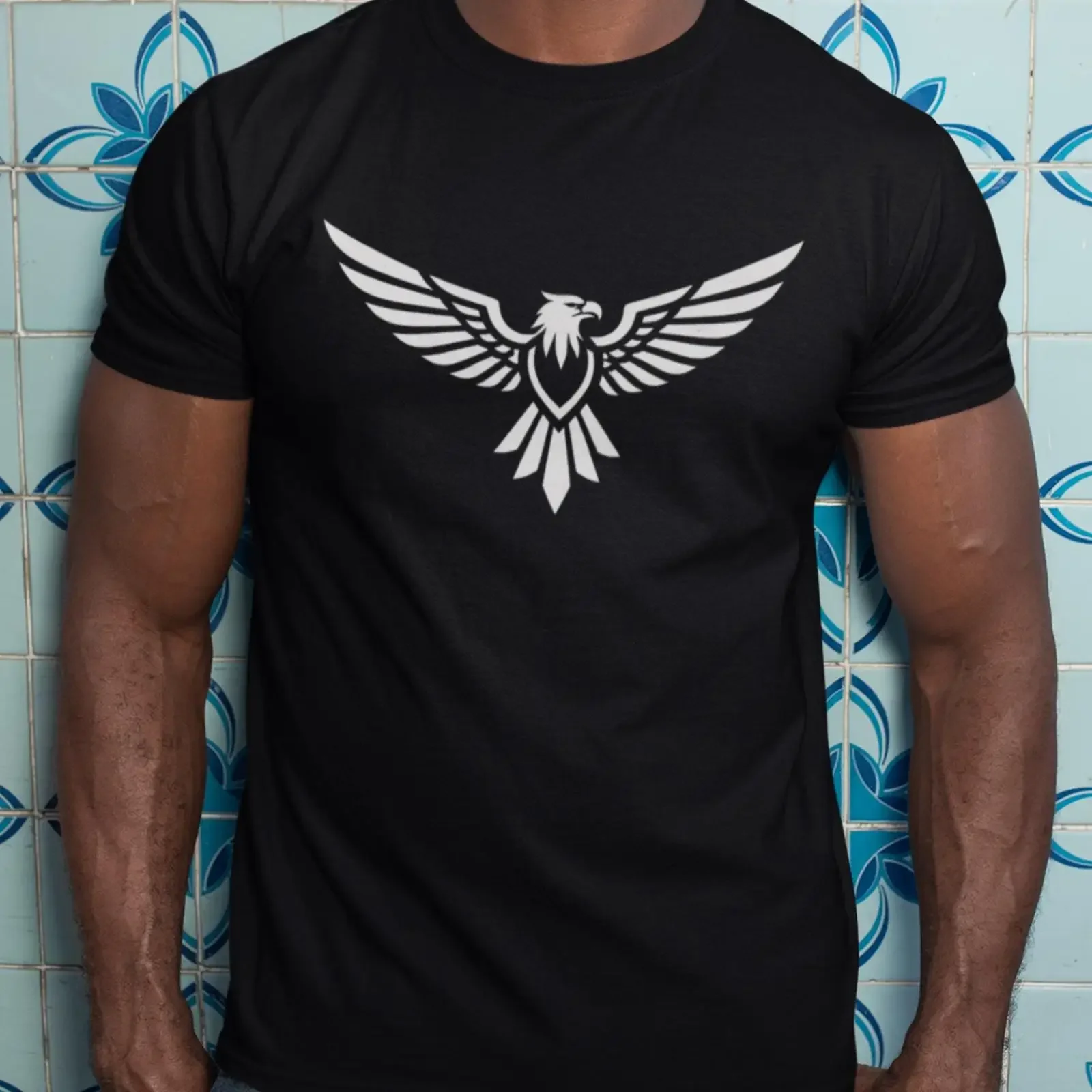 Tribal Eagle T shirt Minimal Bird Emblem Falcons College Animal vintage Washed streetwear Top For Everyday Wear Soft Slightly