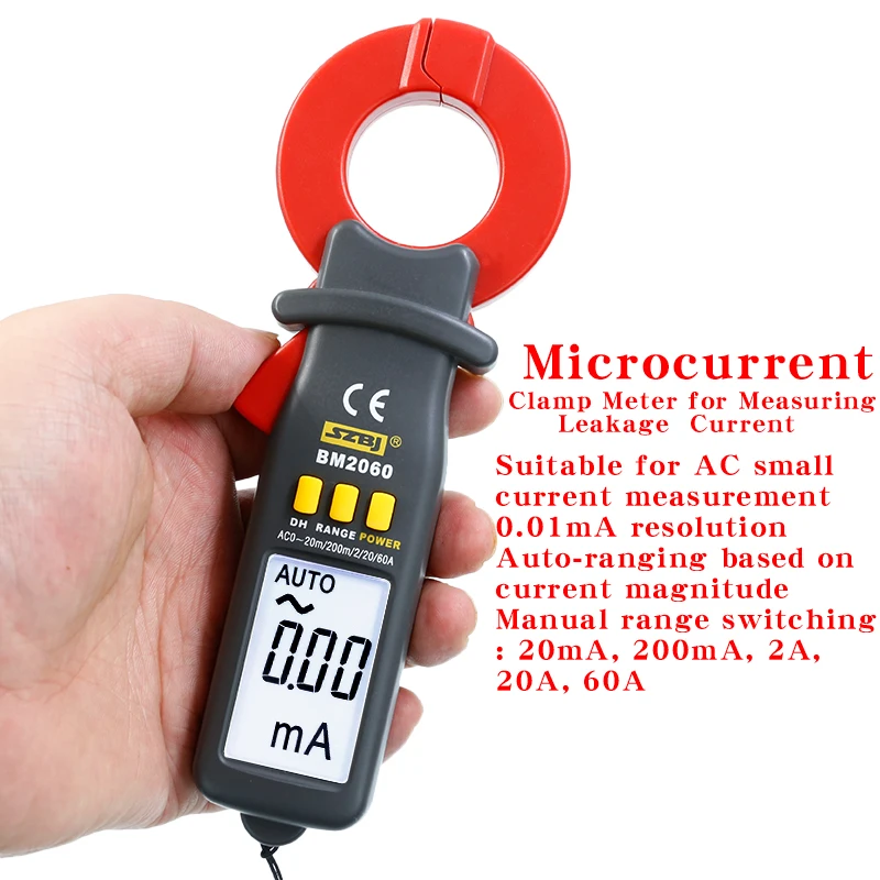 

SZBJ Circuit Testing Professional Tool Microcurrent Clamp Meter BM2060 Leakage Current Test