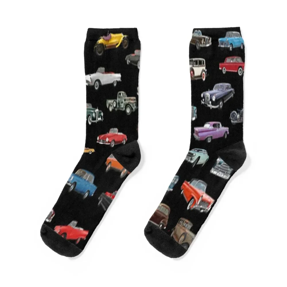 Ediemagic Antique Cars Socks Hiking boots custom sports gym Socks Male Women's