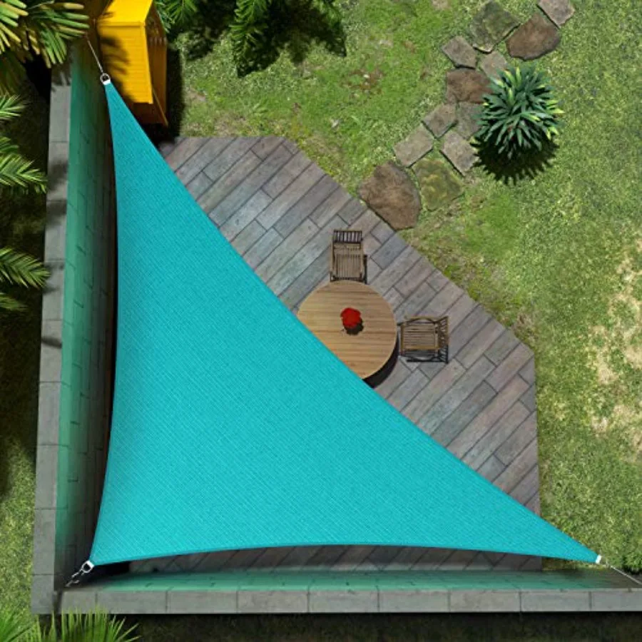 

24' x 24' x 33.9' Right Triangle Sun Shade Sail UPF50+ Canopy Awning AGSLT, 95% UV Blockage, Water and Air Permeable, 200GSM He