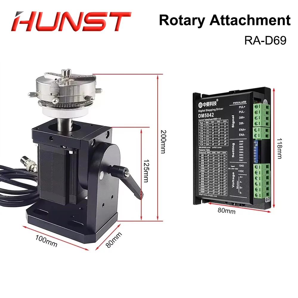 Hunst D69 D60 Laser Marking Ma - Rotary Axis Laser Engraver 评论和价格