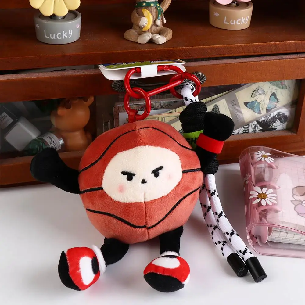 Bonito basquete chaveiro futebol vôlei recheado pingente ins dos desenhos animados futebol chaveiro decoração