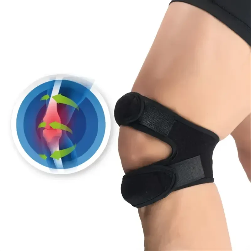 

1pc Knee Support Pad Strap Band Nylon Neoprene Adjustable Patellar Guard Brace Breathable Anti Bump Outdoor Fitness Sportswear L