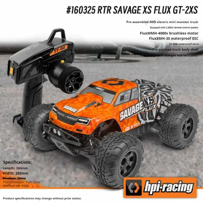 HPI Savage XS Flux 1/12 스케일 4WD RC카 원격 조종 전기 오프로드 차량 취미용 장난감