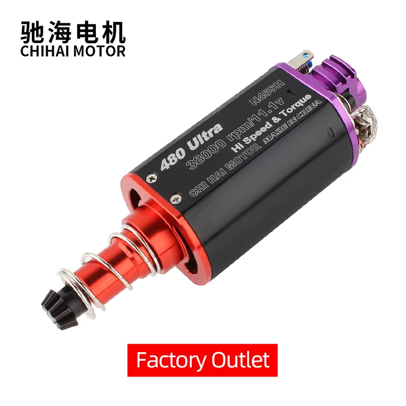 

Chihai Motor CHF-480Ultra-14TPA 38K High Torque Large Silver Brush N45SH NdFeB Magnet CNC Upgraded Airsoft Motor