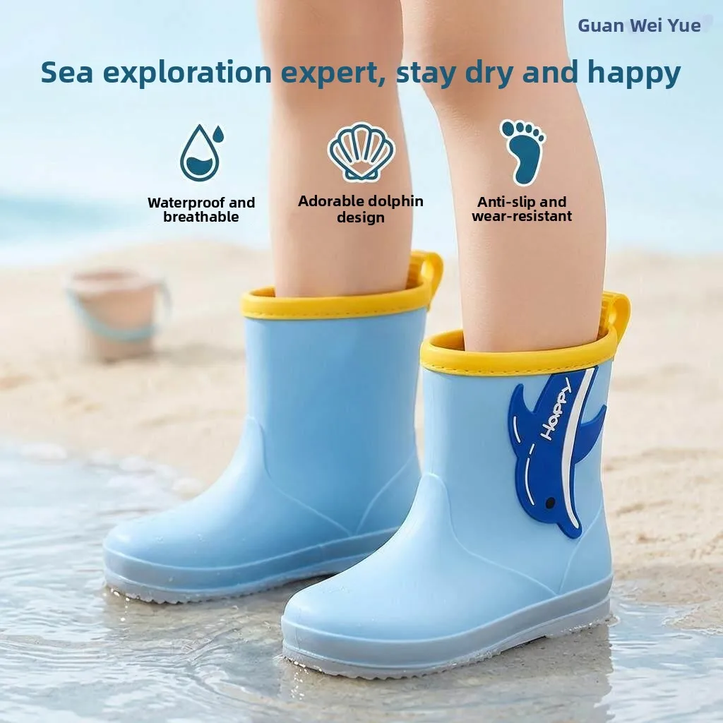 

New Children's Lightweight Rain Boots Anti-Slip Wear-Resistant Outdoor Special Seafood Collection Boots Boys Girls