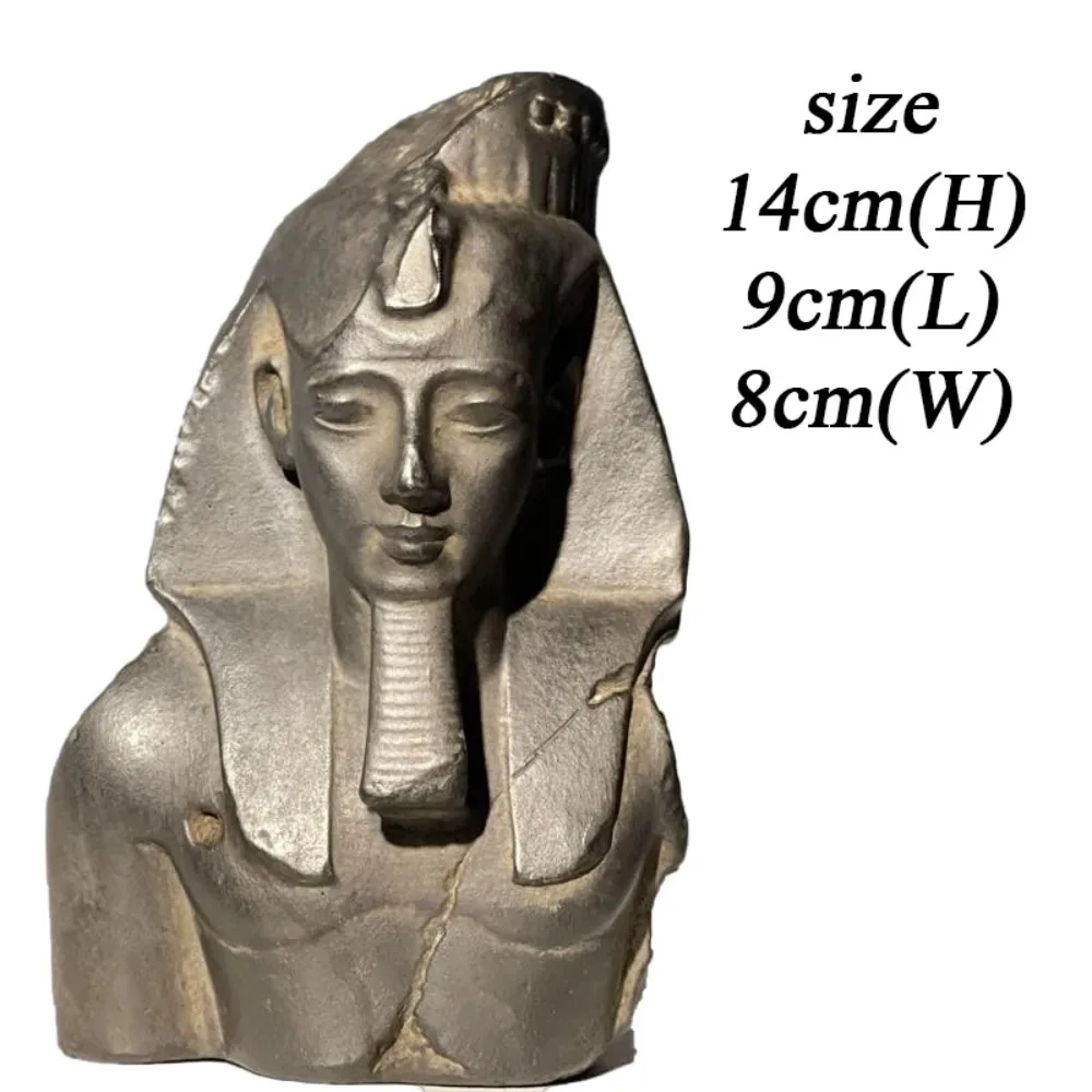 Ramses II Bust Statue Replica, Egyptian Museum Sculpture, Refined Desktop Decoration Ornament & Photo Prop