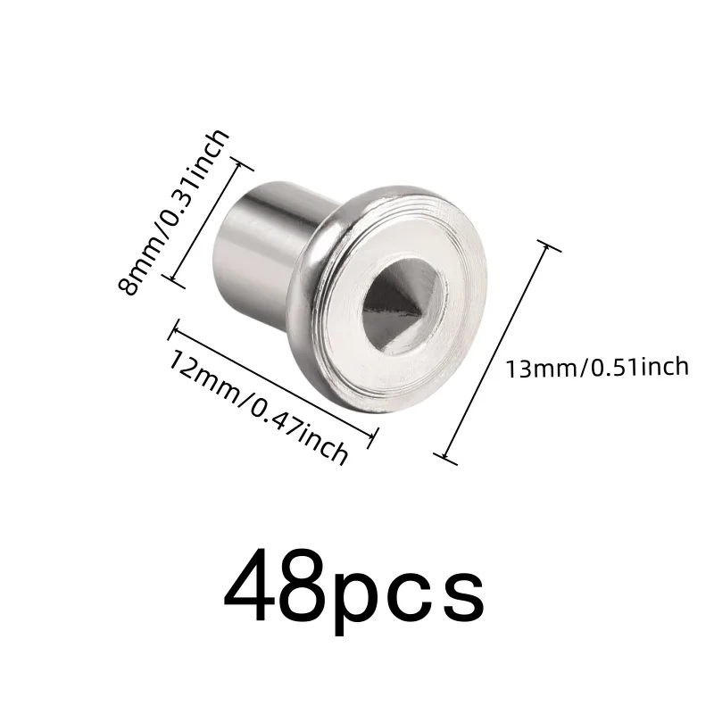 8mm Dowel Center Pins 48 pcs, Precision Center Point, Compact Portable, for Furniture Assembly, Multipurpose