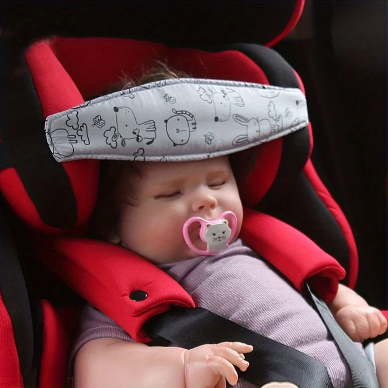 Child Car Seat Head Support, Adjustable Soft Cushion, Baby Travel Sleep Aid Mask, Anti-Shake Design