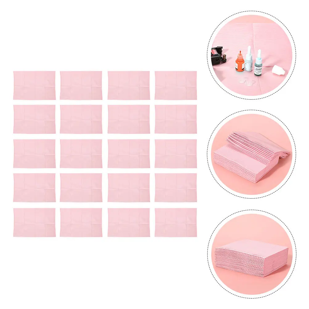 

125Pcs Tattoo Table Cloth Disposable Waterproof Pe Surface 3-Layer Absorbent Mesh Pad for Tattoo Artists Workstation Desk