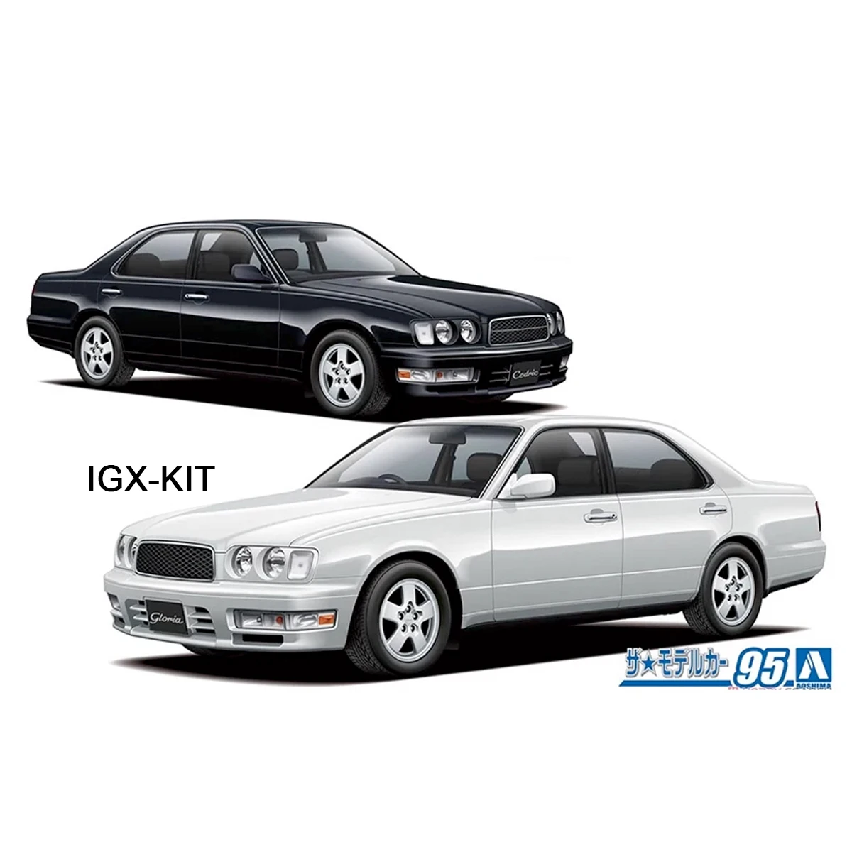 Aoshima 06174 1/24 Scale Y32 Cedric Gloria 95 Racing Sport Vehicle Car Handmade Hobby Plastic Model Building Assembly Kit