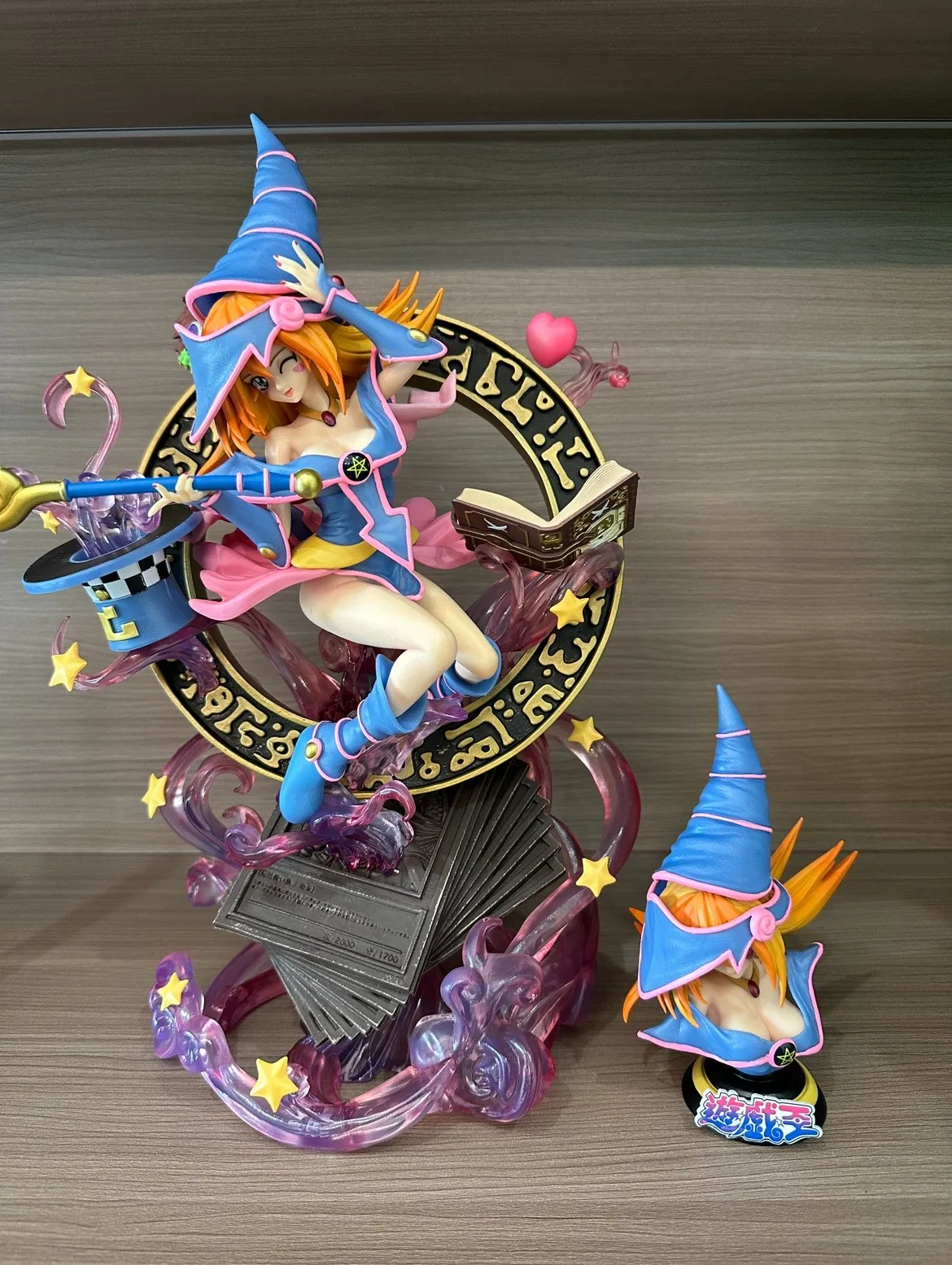 38cm/15in Yu-Gi-Oh! Dark Magician Girl Figure Duel Monsters Girl Anime Action Figure bust Model Toys Christmas Gifts