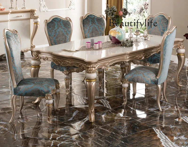 

Alexander European Pure Solid Wood Carving Flower Table Fabric French Restaurant Home Fashion Creativity X