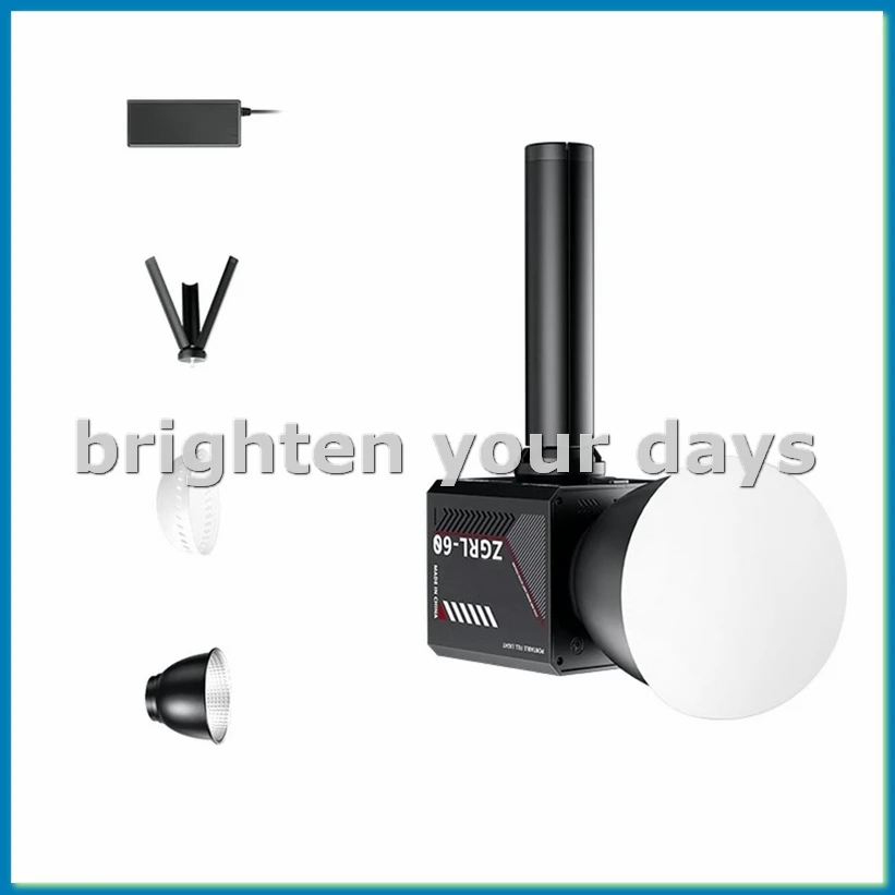 

60W Pro LED Video Light Three-Color Photographic Studio Light 2800K-6500K 8000mAh for Video Livestreaming US Plug-A23U