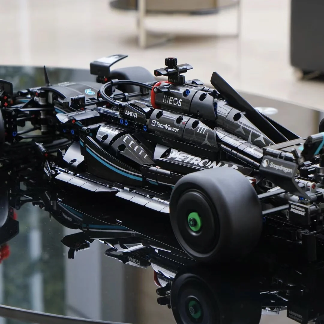 F1 W14 1:8 1642 قطعة اللبنات التقنية تجميع السيارات أداء اللبنات سوبر سباق السيارات نموذج لعب لصبي هدية