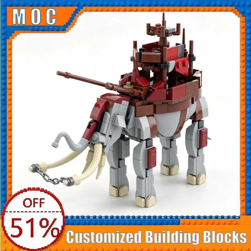 294 PCS White City Expansion Part 3: Mumakil Oliphaunt Building Blocks Model Assembly Educational Toy Creative Collection Gifts