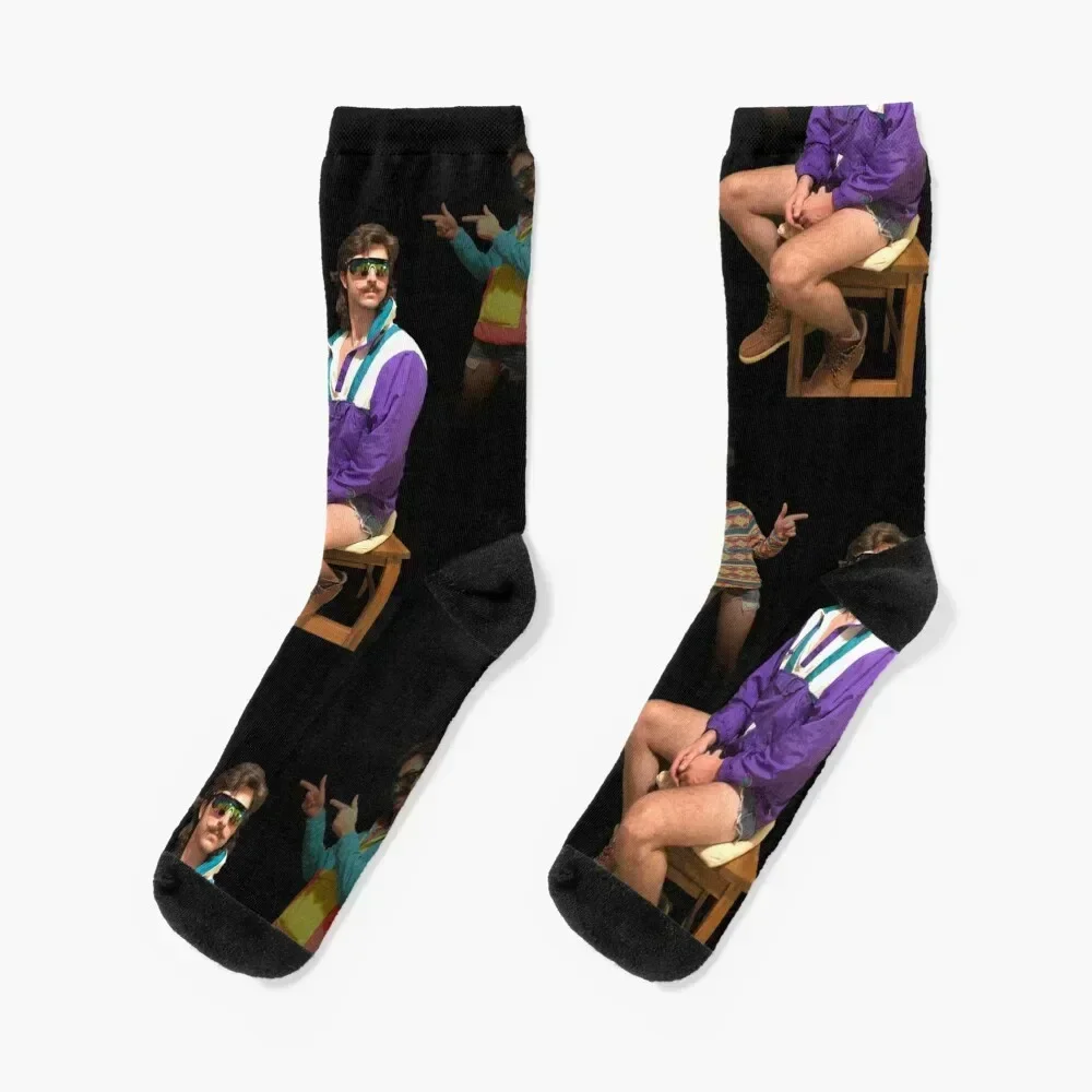 

Mullet Man (Black Background) Socks loose compression Stockings man anti slip football Socks Men's Women's